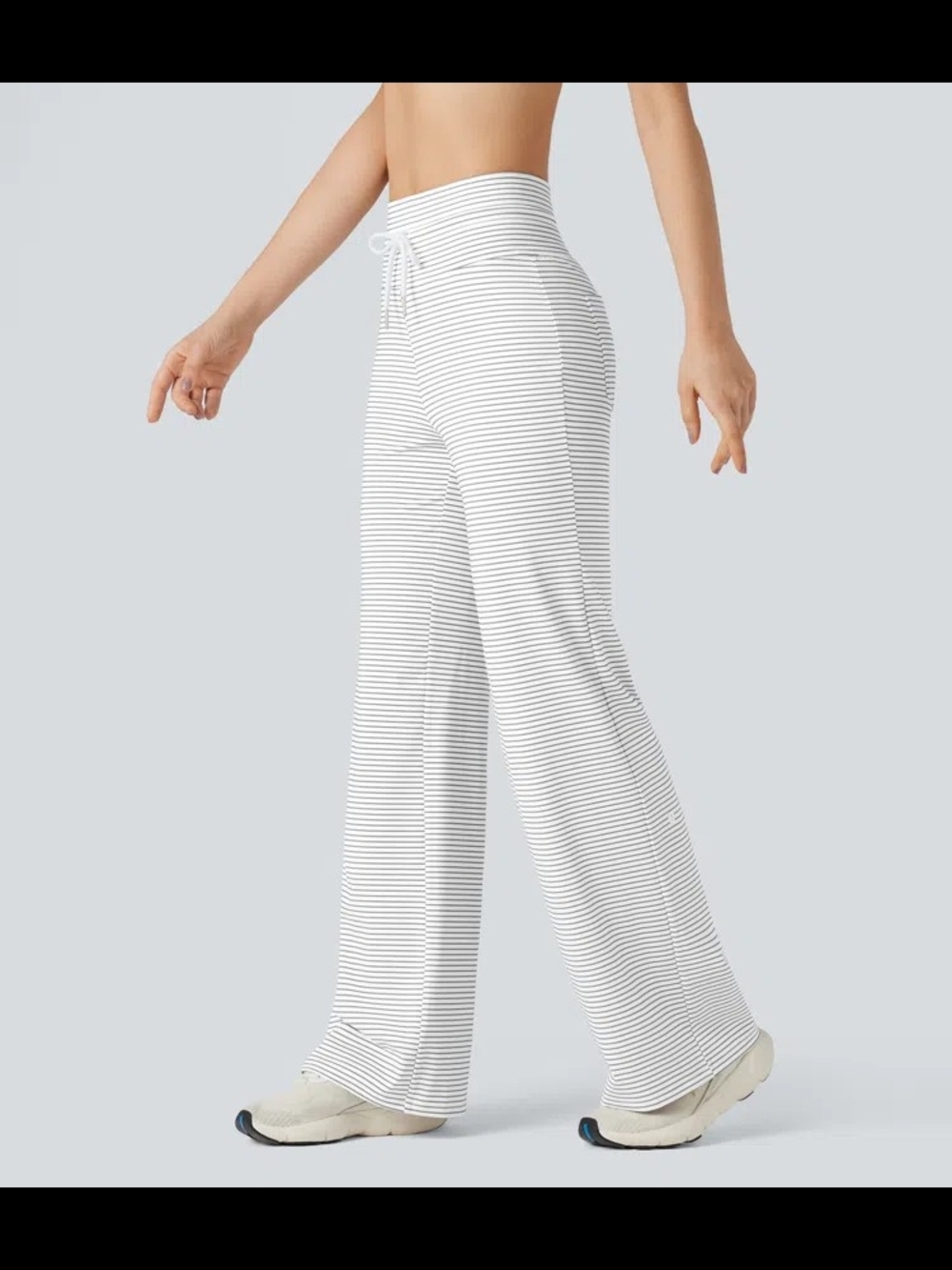 NWOT Halara High-waisted Drawstring Stripe Yoga Straight-leg Pants w Pockets